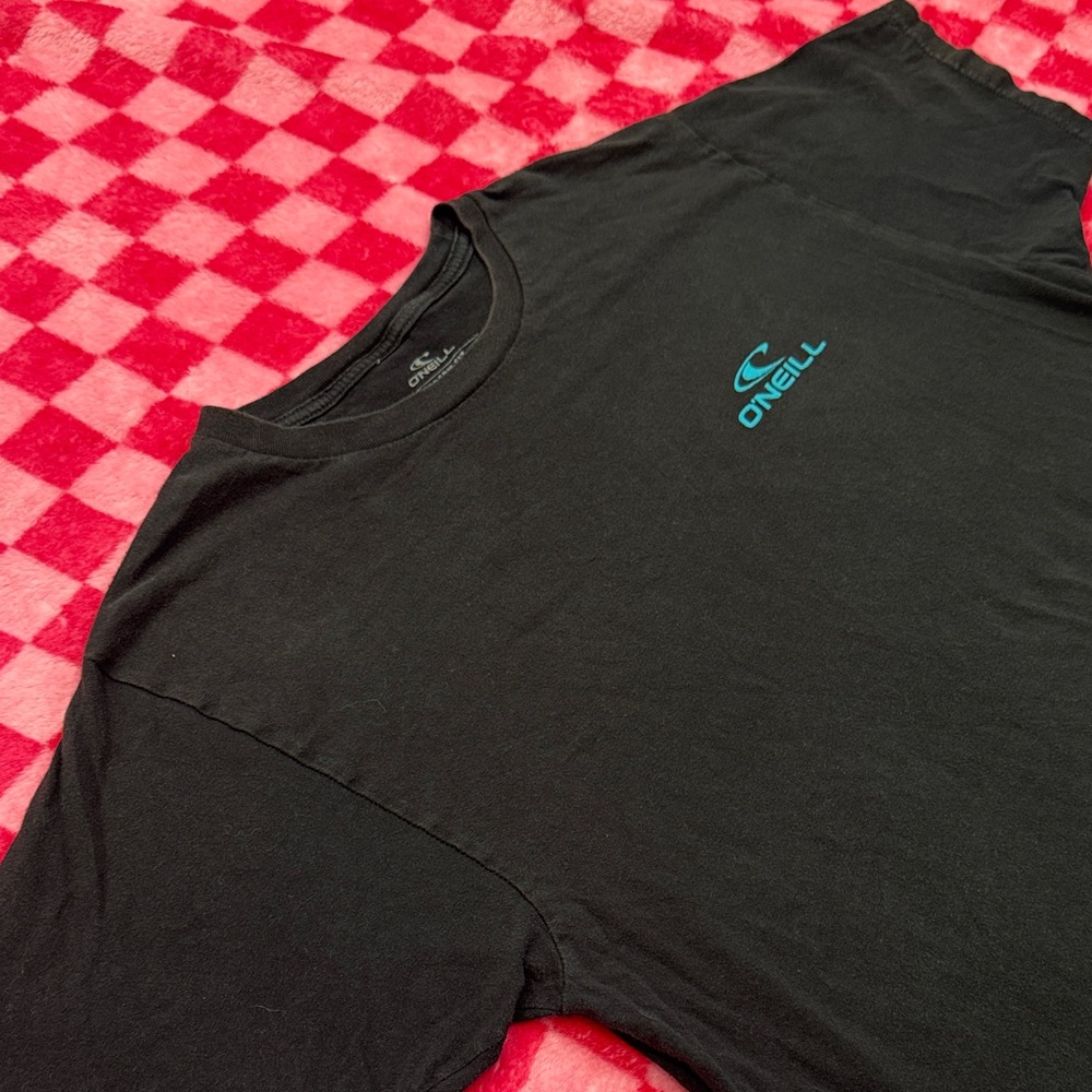 O'Neill Black T-Shirt with Teal Logo - Picture 3 of 7